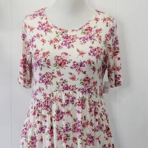 Chris & Carol | Dresses | Ivory Floral Dress With Pockets | Poshmark